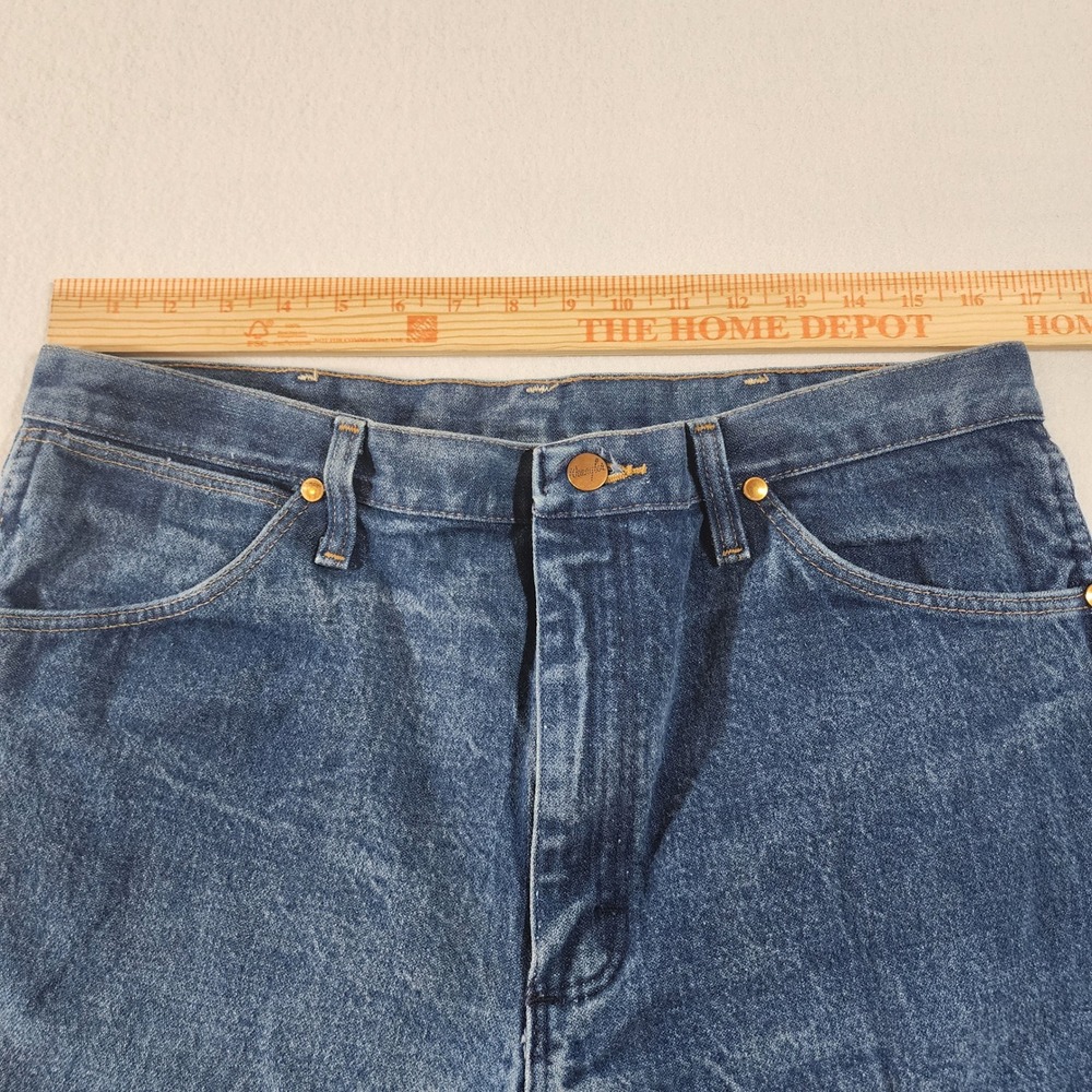 Wrangler 13MWZ Cowboy Cut Mens Blue Denim Jeans Made in USA 36x30 Original Fit - Picture 5 of 10